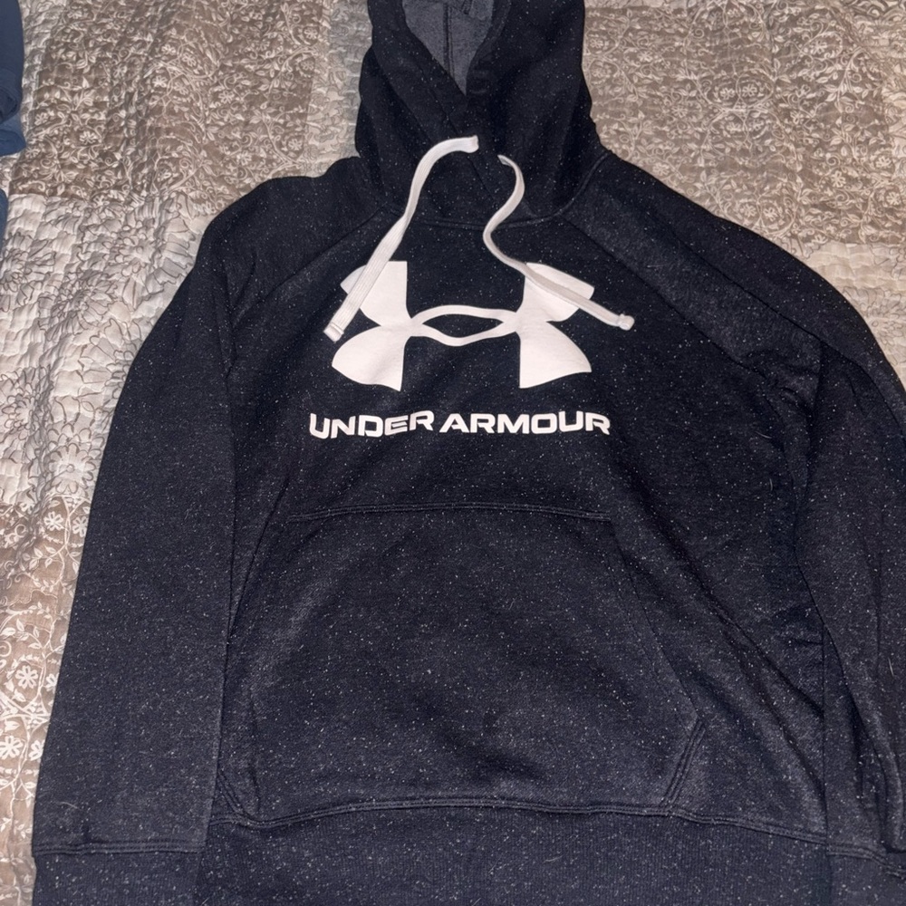 Under Armour Speckled Black and Gray Hoodie
